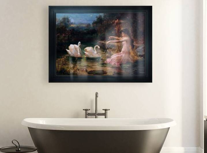 At The Swan Lake by Hans Zatzka by xzendor7