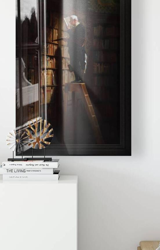 The Bookworm by Carl Spitzweg Classical Fine Art Old Masters Reproduction by xzendor7