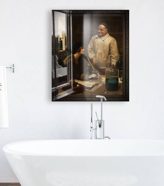 The Chemist And His Student by Harold H. Piffard Old Master Reproduction by xzendor7