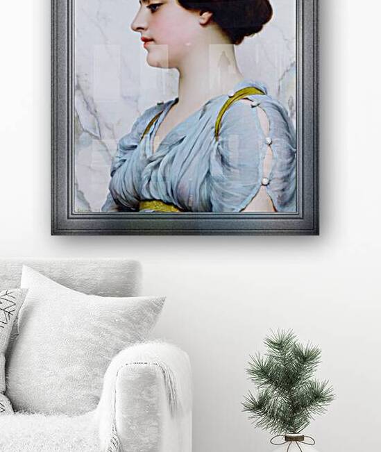 A Roman Beauty by John William Godward Classical Art Old Masters Reproduction by xzendor7