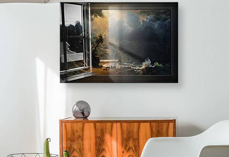 Puget Sound on the Pacific Coast by Albert Bierstadt Old Masters Reproduction by xzendor7