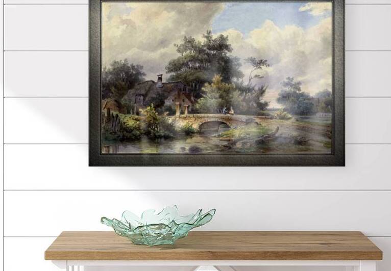 Landscape With Stone Bridge Near A House by Barend Cornelis Koekkoek by xzendor7