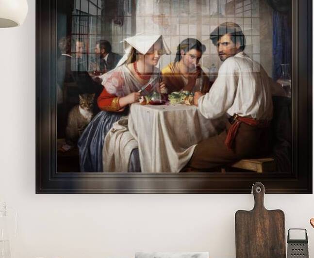 In a Roman Osteria by Carl Heinrich Bloch Classical Art Old Masters Reproduction by xzendor7