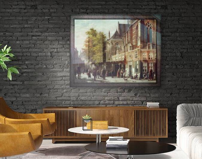 A Bustling Street by Willem Koekkoek Old Masters Reproduction by xzendor7