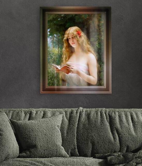 La Belle Liseuse by Leon Comerre Classical Fine Art Old Masters Reproduction by xzendor7