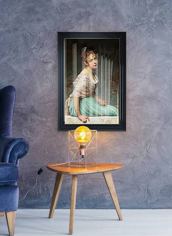Contemplation by Eugene de Blaas Old Masters Classical Fine Art Reproduction by xzendor7