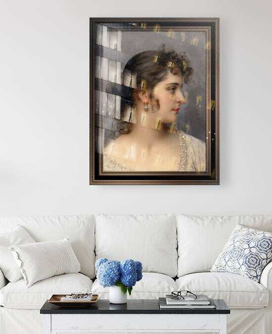 Bildnis Einer Dame by Eugene de Blaas Old Masters Classical Art Reproduction by xzendor7