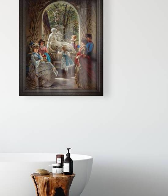 The Beautiful Fountain by Anton Ebert Classical Fine Art Reproduction by xzendor7