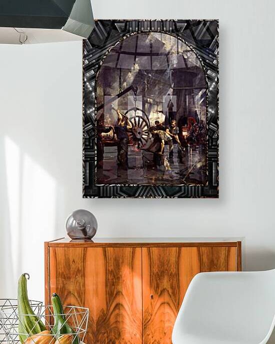 Gemaldezyklus Lebensgeschichte Einer Lokomotive by Paul Friedrich Meyerheim Classical Fine Art Old Masters Reproduction by xzendor7