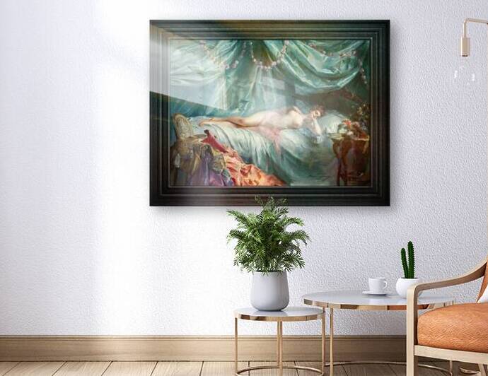 La volupte by Madeleine-Jeanne Lemaire Classical Fine Art Reproduction by xzendor7
