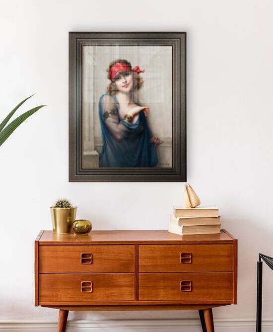 Le Voile Bleu by Francois Martin-Kavel Art Nouveau Vintage Old Masters Reproduction by xzendor7