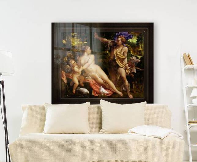 Venus Adonis and Cupid by Annibale Carracci Old Masters Classical Art Reproduction by xzendor7