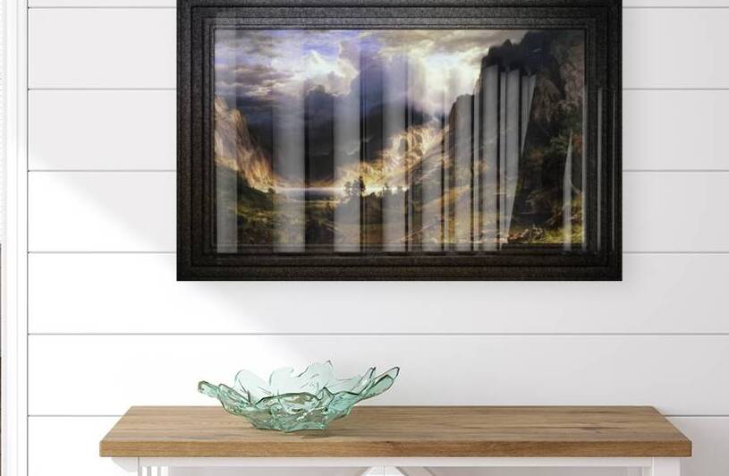 A Storm in the Rocky Mountains Mt. Rosalie by Albert Bierstadt Old Masters Classical Fine Art Reproduction by xzendor7