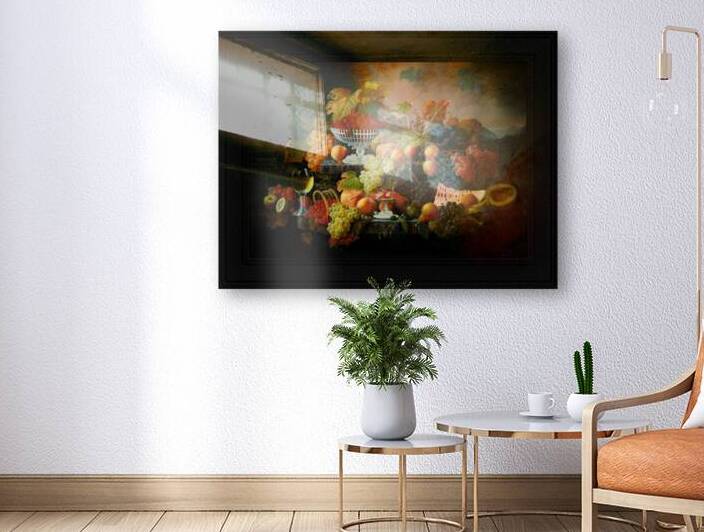 Abundance of Fruit by Severin Roesen Classical Fine Art Old Masters Reproduction by xzendor7