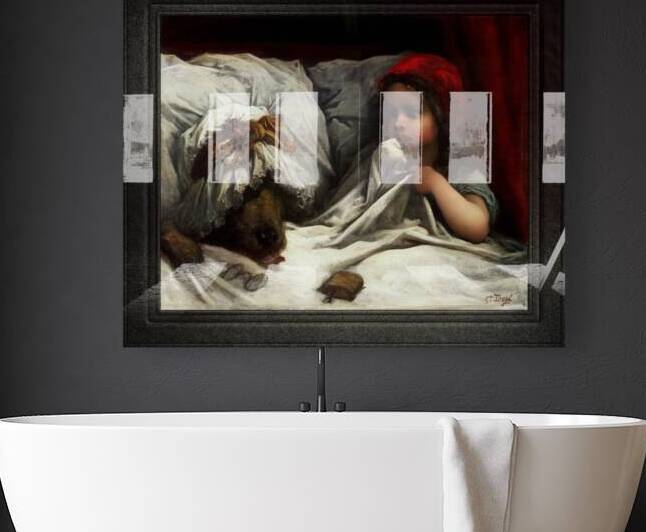 Little Red Riding Hood by Gustave Dore Old Masters Fine Art Reproduction by xzendor7