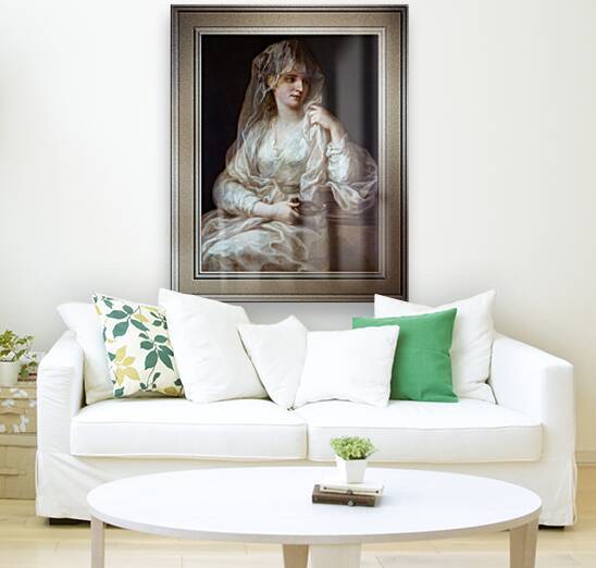 Portrait of a Lady as a Vestal Virgin by Angelika Kauffmann Classical Art Reproduction by xzendor7