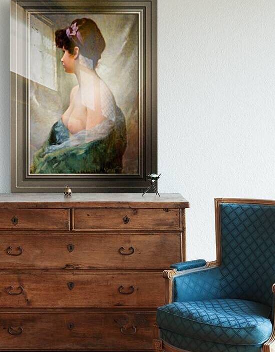 The Topless Model by Albert Joseph Penot Old Masters Classical Art Reproduction by xzendor7