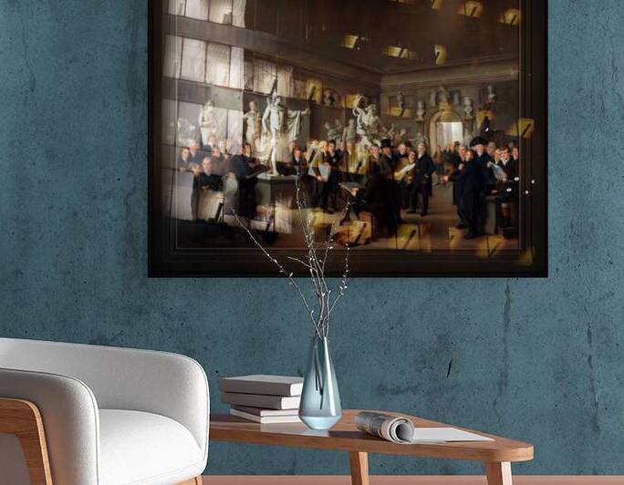 De Beeldenzaal Van De Maatschappij Felix Meritis by Adriaan de Lelie Old Masters Classical Fine Art Reproduction by xzendor7