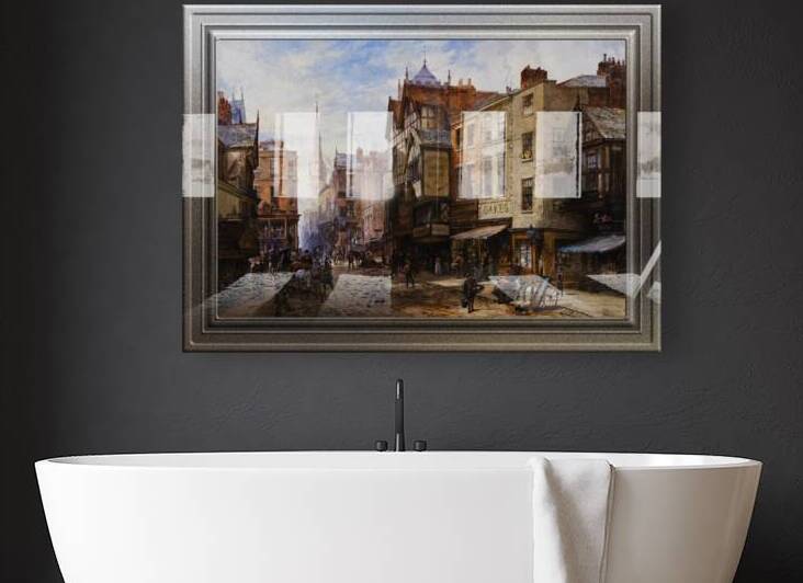 Chester - The Cross Looking Towards Watergate Street by Louise Ingram Rayner Old Masters Classical Art Reproduction by xzendor7