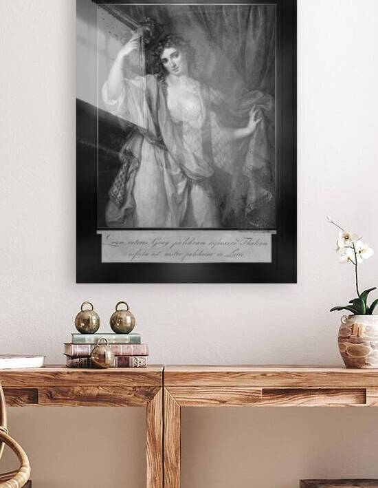 Lady Emma Hamilton as the Comic Muse Thalia by Engraver Raphael Morghen Fine Art Old Masters Reproduction by xzendor7