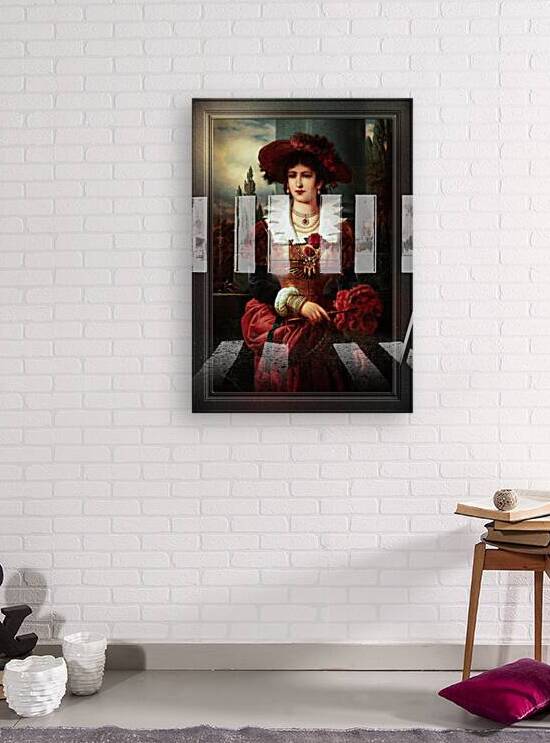 Portrait Of A Noble Lady by Franz Seraph Russ Classical Fine Art Old Masters Reproduction by xzendor7