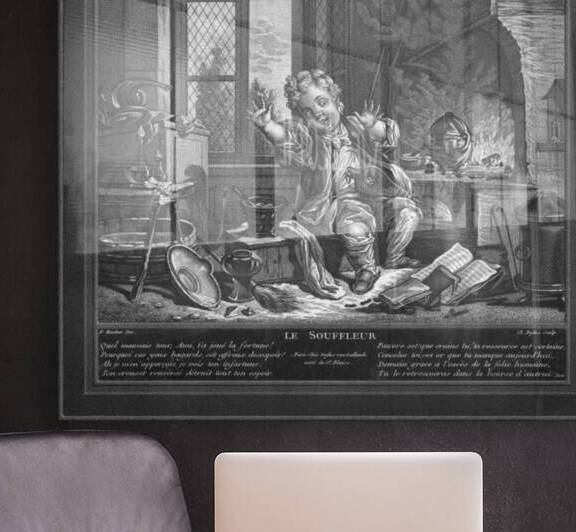 Glass Blower by Engraver Claude Augustin Duflos le Jeune Classical Art Reproduction by xzendor7