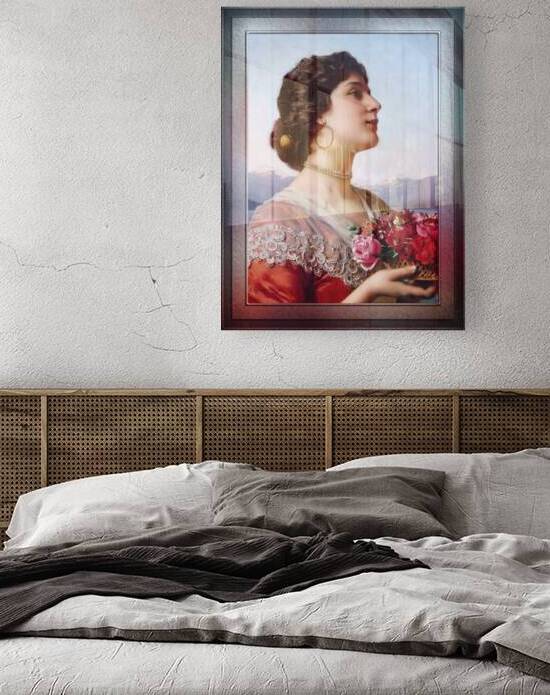 The Bouquet by Wladyslaw Maurycy Czachorski Classical Fine Art Old Masters Reproduction by xzendor7