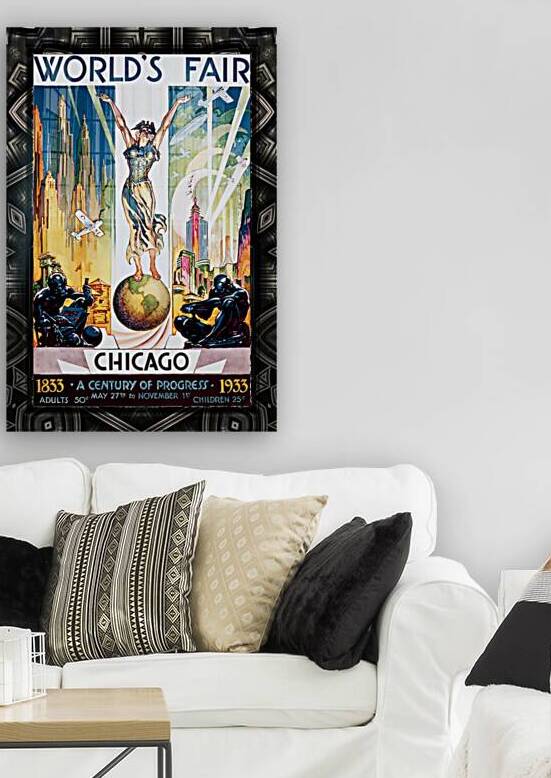Chicago Worlds Fair - A Century of Progress Vintage Art Poster by xzendor7