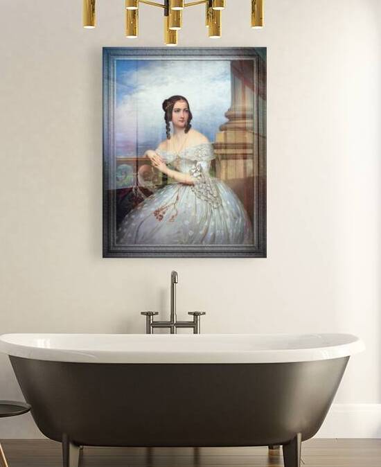 Portrait Of Miss White by Joseph Desire Court Classical Fine Art Reproduction by xzendor7