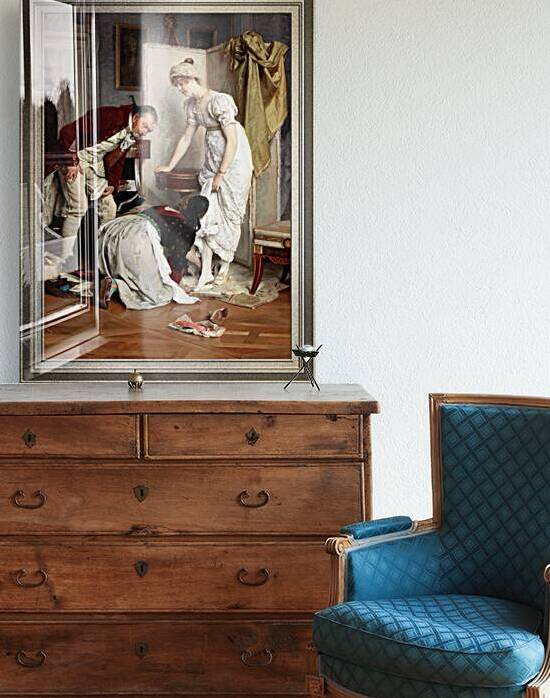 Die Schuhprobe by Franz Xaver Simm Classical Fine Art Old Masters Reproduction by xzendor7