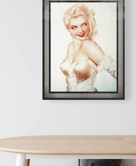 White Satin by Alberto Vargas Pin-Up Girl Vintage Artwork by xzendor7