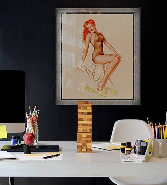 Varga Girl 1946 Pin-up Art  by Alberto Vargas Pin-Up Girl Vintage Artwork by xzendor7