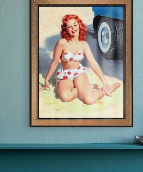 Kelly Girl Pin-up by Bill Medcalf Vintage Pin-Up Girl Art by xzendor7