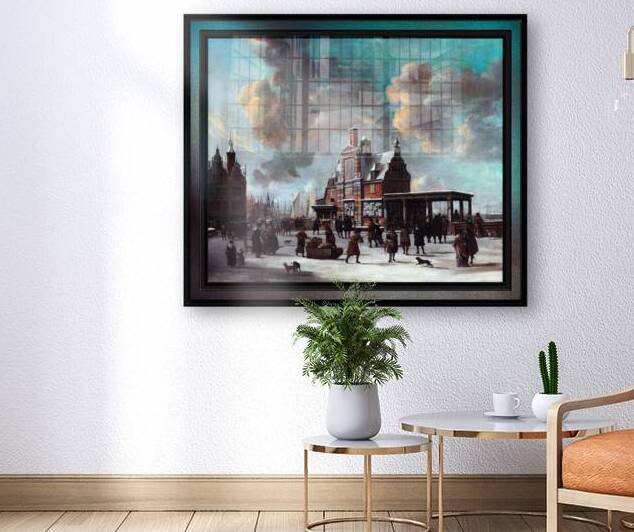 The Paalhuis and the Nieuwe Brug Amsterdam in the Winter by Jan Abrahamsz Beerstraaten by xzendor7