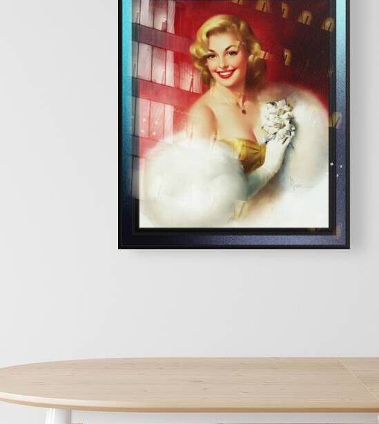 Golden Girl by Edward Runci Pin-Up Girl Vintage Art by xzendor7