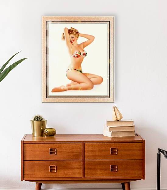 Bathing Suit Beauty by Edward Runci Pin-Up Girl Vintage Art by xzendor7