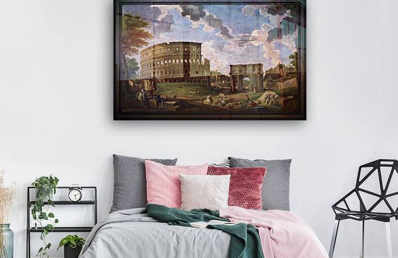 View of the Colosseum by Giovanni Paolo Pannini Old Masters Reproduction by xzendor7