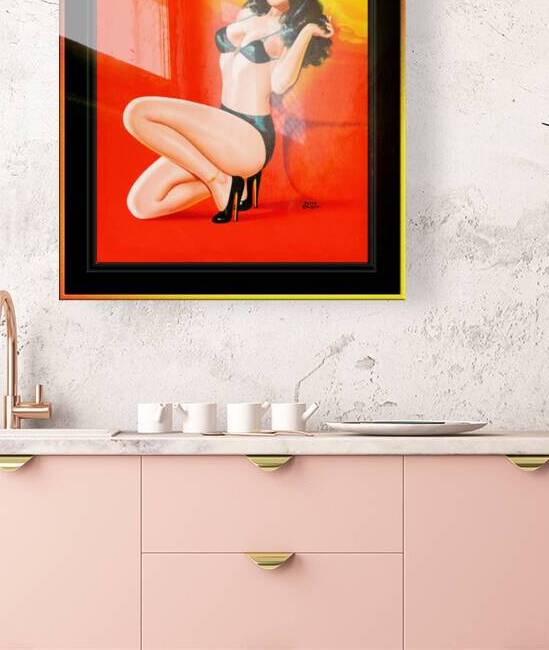 Too Hot To Touch by Peter Driben Pin-Up Girl Vintage Art by xzendor7