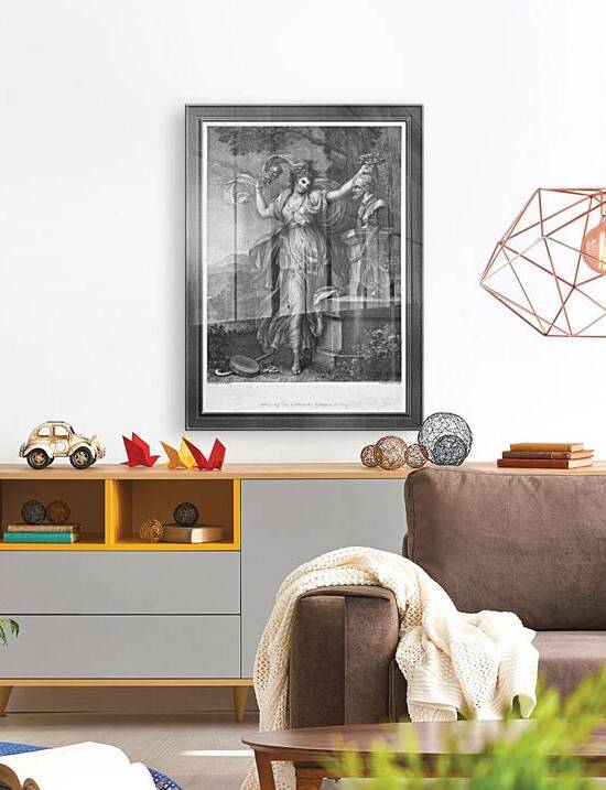Mrs. Abington as Thalia by Engraver Francesco Bartolozzi Classical Art Old Masters Reproduction by xzendor7
