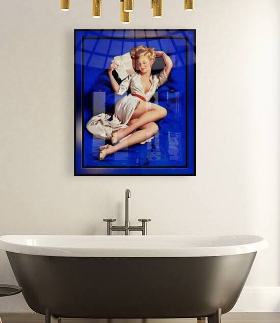 A Love Letter Pin-up Girl Illustration by Gil Elvgren Pin-up Girl Wall Decor Artwork by xzendor7