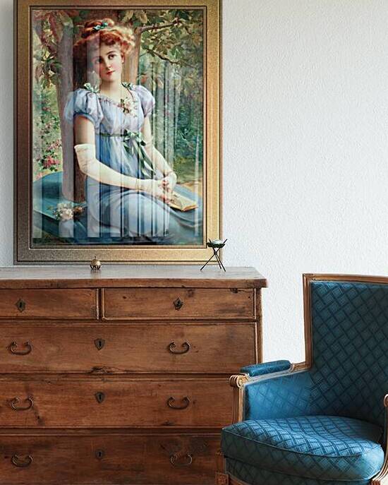 A Sweet Glance by Emile Vernon Fine Art Xzendor7 Old Masters Reproductions by xzendor7