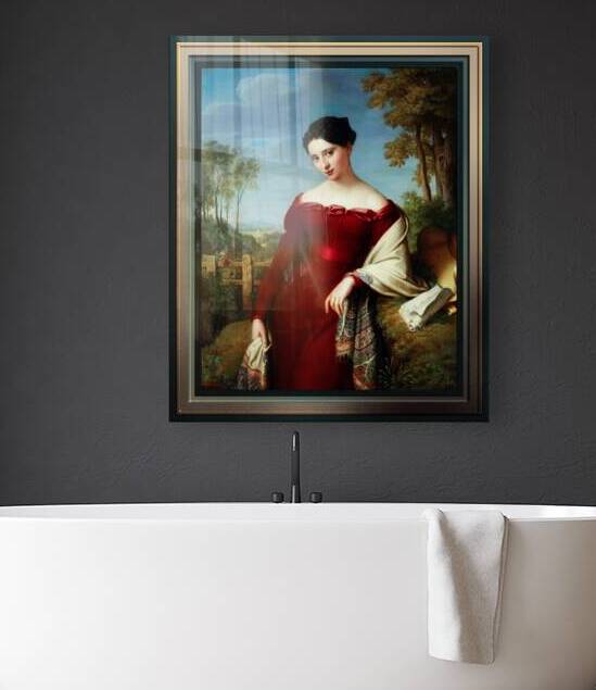 Portrait of a Young Lady by Eduard Friedrich Leybold Classical Art Xzendor7 Old Masters Reproductions by xzendor7