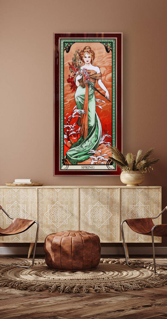Spring by Alphonse Mucha Vintage Art Xzendor7 Old Masters Reproductions by xzendor7