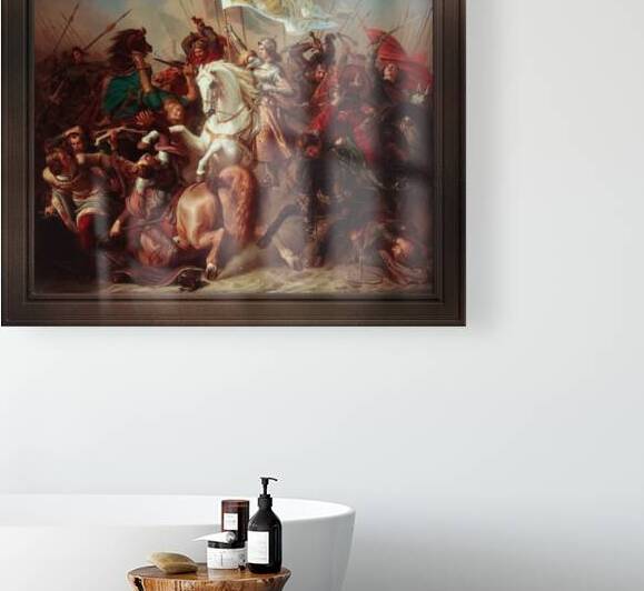 Joan of Arc in Battle  by Hermann Stilke Classical Art Xzendor7 Old Masters Reproductions by xzendor7
