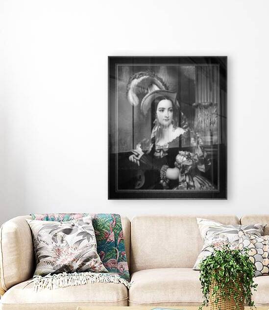 The Venetian At The Mask Ball by Joseph-Desire Court Black and White Xzendor7 Old Masters Art Reproductions by xzendor7