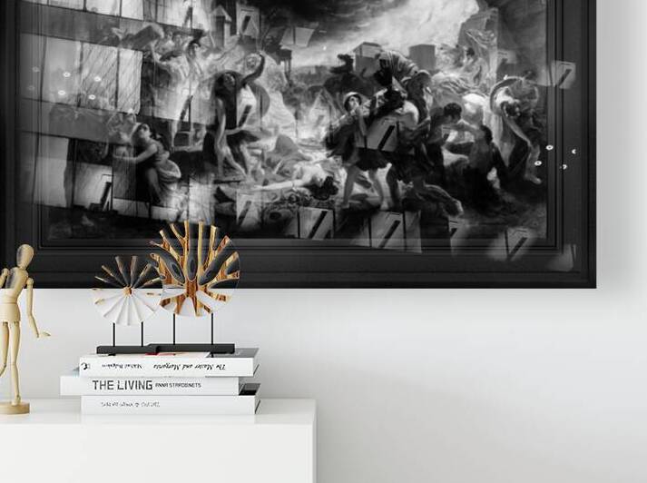The Last Day of Pompeii by Karl Bryullov Black and White Xzendor7 Old Masters Art Reproductions by xzendor7
