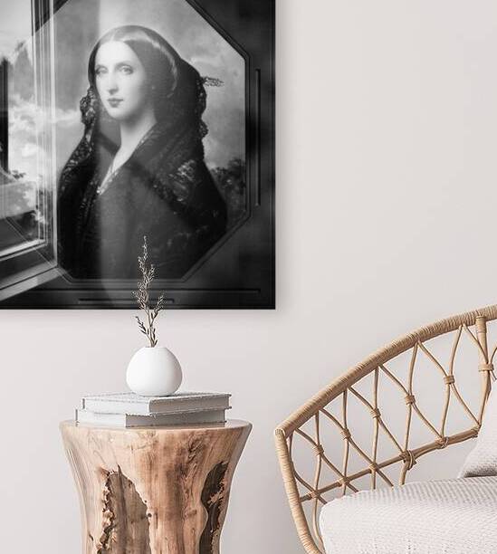 Portrait of Princess Maria Ilyinichna Golitsyna by Federico de Madraso y Kunz Black and White Xzendor7 Old Masters Art Reproductions by xzendor7