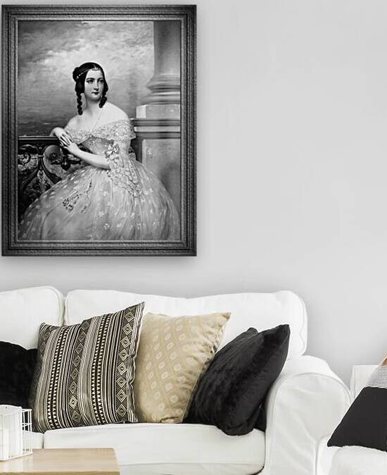 Portrait Of Miss White by Joseph Desire Court Black and White Xzendor7 Old Masters Art Reproduction by xzendor7