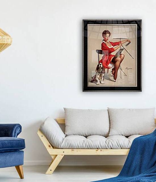 Doggone Good by Gil Elvgren Vintage Pinup Illustration Xzendor7 Old Masters Reproductions by xzendor7