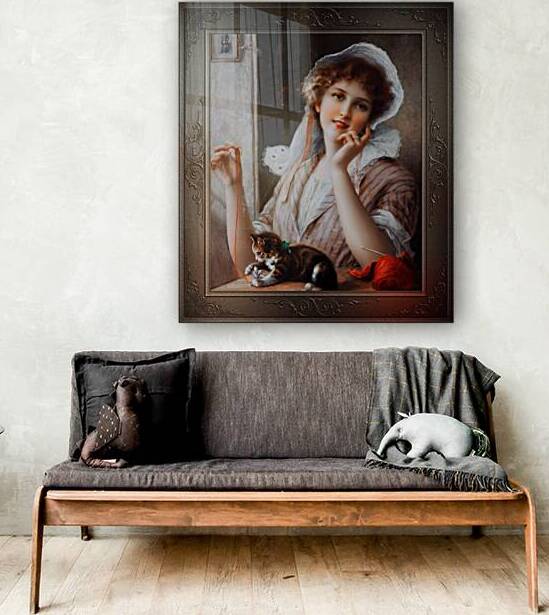 At Play by	Emile Vernon Vintage Fine Art Xzendor7 Old Masters Reproductions by xzendor7